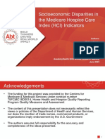 Hospice Care Index Slide Deck (SDOH)