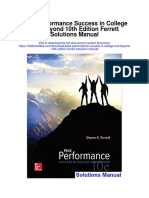Peak Performance Success in College and Beyond 10th Edition Ferrett Solutions Manual