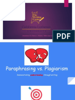 Paraphrasing Vs Pla Garism PP T