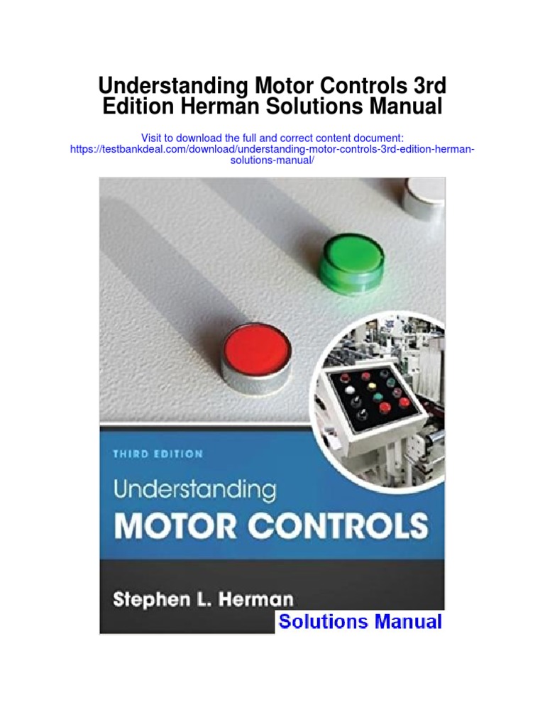 Understanding Motor Controls 3rd Edition Herman Solutions Manual PDF