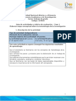 Guía de Actividades y Rúbrica de Evaluación - Unidad 1 - Fase 1 - Elaborar Mapa Conceptual Sobre La Metodología de La Investigación