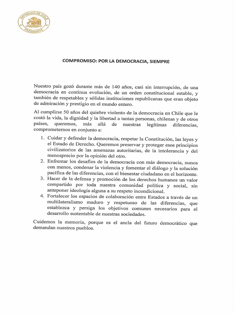 Compromiso - Por La Democracia, Siempre | PDF