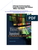 Organizational Communication Approaches and Processes 6th Edition Miller Test Bank