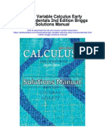 Single Variable Calculus Early Transcendentals 2nd Edition Briggs Solutions Manual