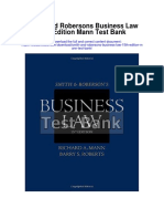 Smith and Robersons Business Law 15th Edition Mann Test Bank