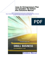 Small Business An Entrepreneurs Plan Enhanced Canadian 7th Edition Knowles Solutions Manual