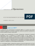 Gestión de Operaciones: Plan de Requerimiento de Materiales (MRP)
