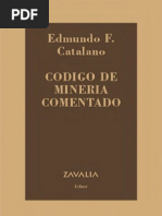 Codigo de Mineria Comentado - Edmundo Catalano