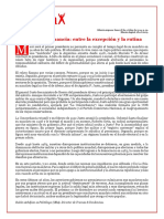 Mandato y Alternancia: Entre La Excepción y La Rutina.