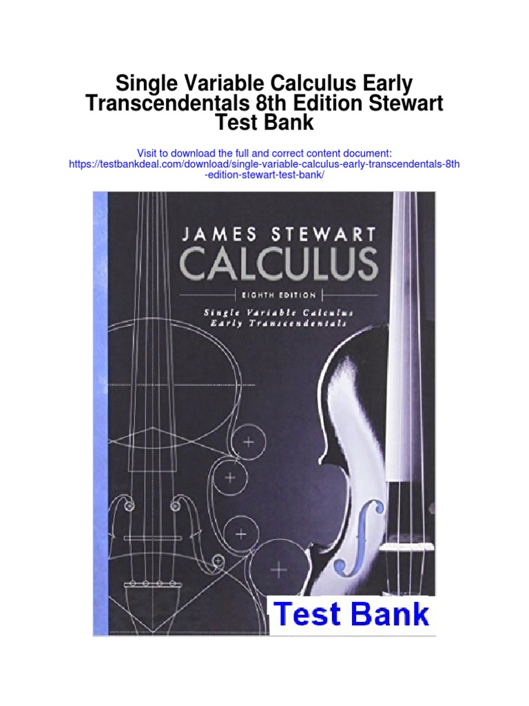 Single Variable Calculus Early Transcendentals 8th Edition Stewart Test