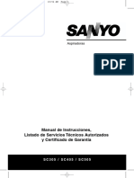 Aspiradora Sanyo Manual SC305 - 405 - 505