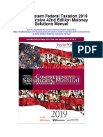 South Western Federal Taxation 2019 Comprehensive 42nd Edition Maloney Solutions Manual