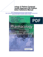 Pharmacology A Patient Centered Nursing Process Approach 9th Edition Mccuistion Solutions Manual