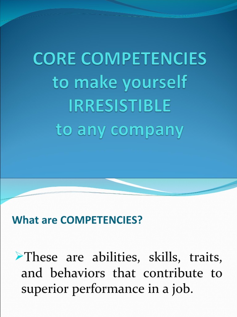 Core Competencies PDF Competence (Human Resources) Communication