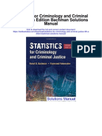 Statistics For Criminology and Criminal Justice 4th Edition Bachman Solutions Manual