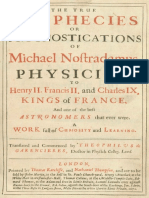 The True Prophecies or Prognostications of Michael Nostradamus, Physician To