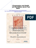 Physical Examination and Health Assessment 5th Edition Jarvis Test Bank