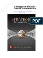 Strategic Management 4th Edition Frank Rothaermel Solutions Manual