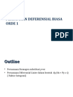 Metode Penyelesaian PDB Biasa Orde 1 (Subtitusi Faktor Integrasi)