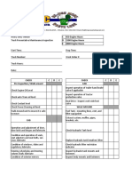 Impac Vehicle Maintenance Sheet - C, D, E