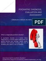 Psychiatrics II 3.1 Psychiatric Diagnosis Evaluation and Assessment