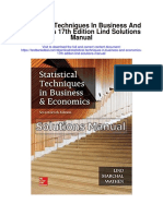 Statistical Techniques in Business and Economics 17th Edition Lind Solutions Manual