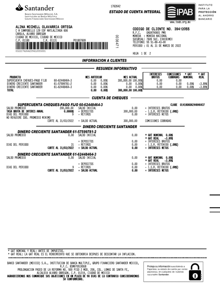 Estado de Cuenta Marzo 2022 PDF Bancos Tarjeta de crédito