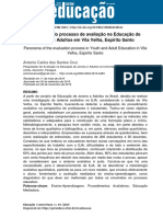 TEMA Currículo, EJA e Avaliação - Panorama Do Processo de Avaliação Na EJA