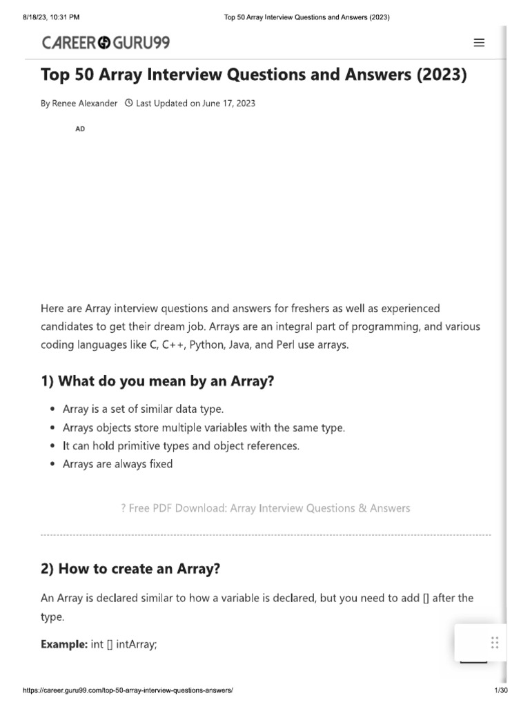 Array | PDF