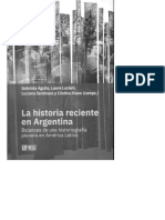 Aguila et al La_historia_reciente_en_Argentina INDICE