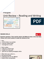 09 Unit Review Reading and Writing - People