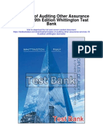 Principles of Auditing Other Assurance Services 19th Edition Whittington Test Bank