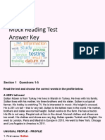 02. 1 Mock Reading Test Anwer Key