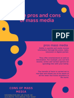 Write Pros and Cons of Mass Media