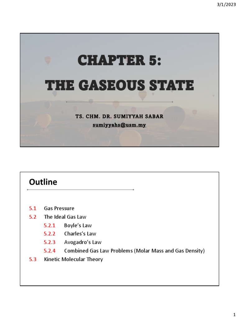 Uitm Collaborative Teaching Gases Notes For Students Pdf Gases