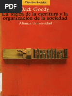 La Lógica de La Escritura y La Organización de La Sociedad - Jack Goody (1990)