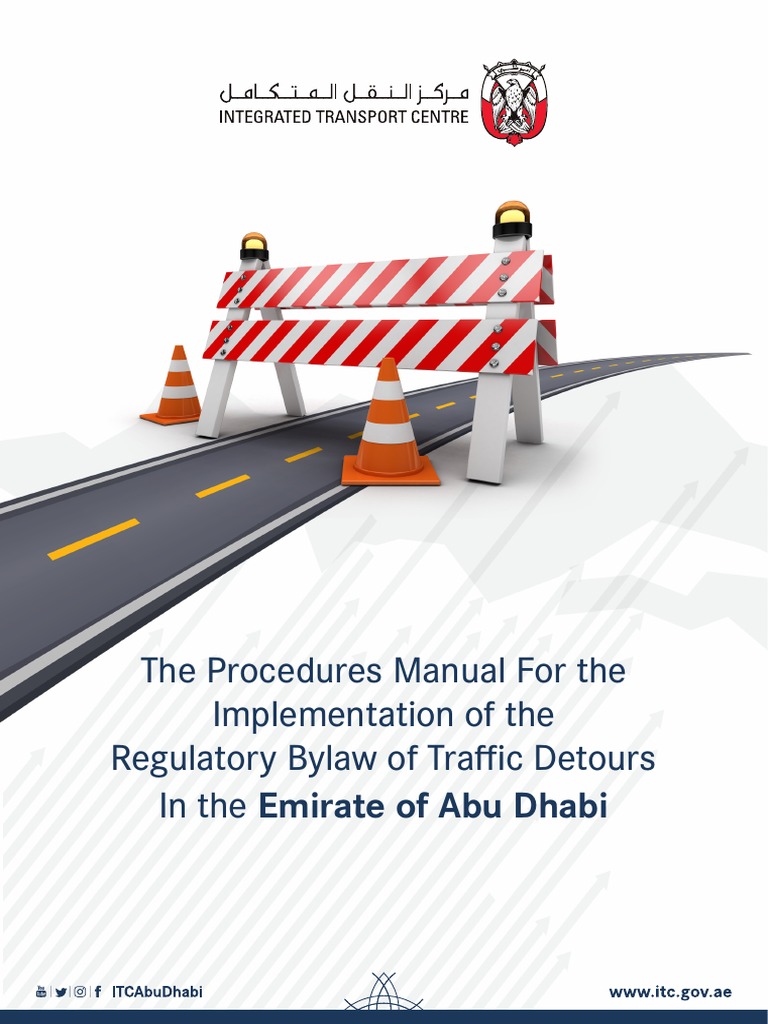 Abu Dhabi Traffic Detours Procedures Manual | PDF | Traffic | Road