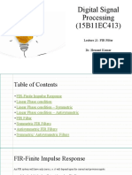 Digital Signal Processing (15B11EC413) : Lecture 21: FIR Filter