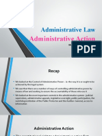 Administrative Law LESSON 3 - Administrative Action