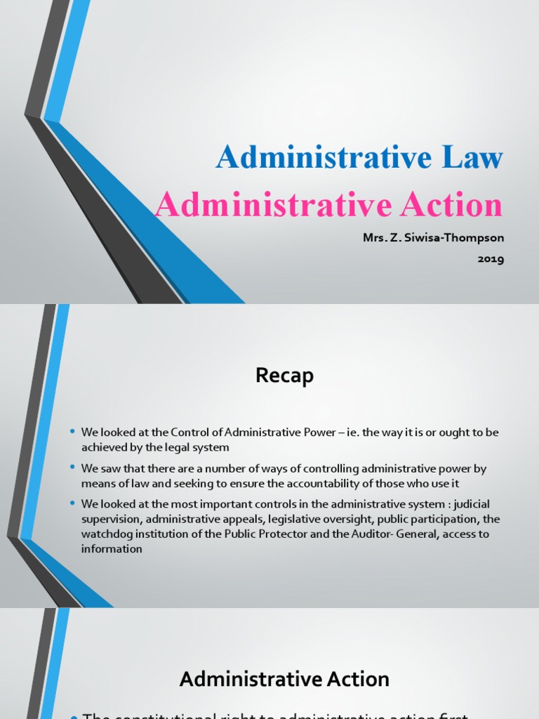 Adminstraitve Action | 7581 African Journal of Public Affairs Vol6 No1 ...