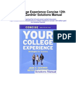 Your College Experience Concise 12th Edition Gardner Solutions Manual