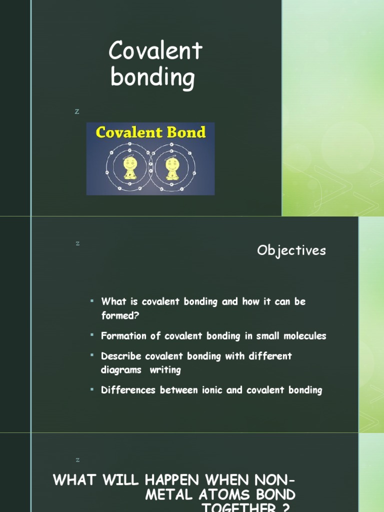 Covalent Bonding PDF Chemical Bond Ionic Bonding