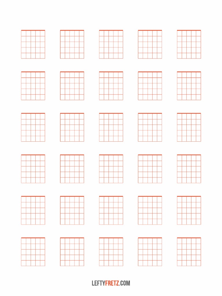 5x6 Blank Guitar Chord Chart | PDF
