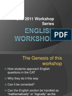 English and Communication Skills Workshop For CAT 2011 Students - Part 1
