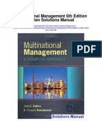Multinational Management 6th Edition Cullen Solutions Manual