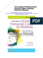 Winninghams Critical Thinking Cases in Nursing 5th Edition Harding Solutions Manual
