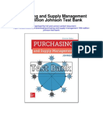 Purchasing and Supply Management 16th Edition Johnson Test Bank