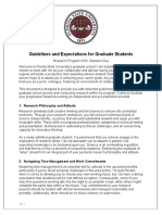 Guidelines and Expectations For Graduate Students: 1. Research Philosophy and Attitude