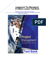 Project Management The Managerial Process 6th Edition Larson Test Bank