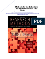 Research Methods For The Behavioral Sciences 4th Edition Gravetter Test Bank